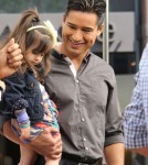 Exclusive... Mario Lopez Gets A Visit From His Family On Set