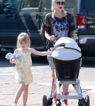 Tori Spelling Takes Finn & Stella To The Park