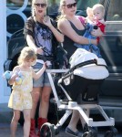 Tori Spelling Takes Finn & Stella To The Park