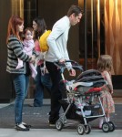 Alyson Hannigan & Family Outside The Trump Soho Hotel
