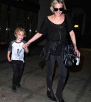 Ashlee Simpson & Son Bronx Arriving On A Flight In New York