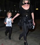 Ashlee Simpson & Son Bronx Arriving On A Flight In New York