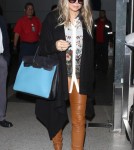 Fergie Arriving On A Flight At LAX
