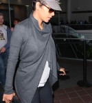Pregnant Halle Berry Lands At LAX Airport