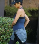 Pregnant Halle Berry Shows Off Her Baby Bump