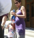 Pregnant Halle Berry & Family At Mother's Day Brunch In West Hollywood
