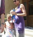 Pregnant Halle Berry & Family At Mother's Day Brunch In West Hollywood