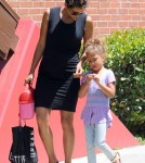 Pregnant Halle Berry Picks Nahla Up From School