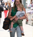 Hilary Duff Shops With Luca At The Mall