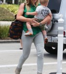 Hilary Duff Shops With Luca At The Mall