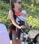Exclusive... Jacqui Ainsley Takes Her Kids For A Stroll In Beverly Hills
