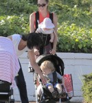 Exclusive... Jacqui Ainsley Takes Her Kids For A Stroll In Beverly Hills