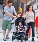 Jason Bateman & Family At The Hudson River Park