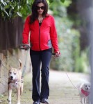 Pregnant Jenna Dewan Walks Her Dogs In London