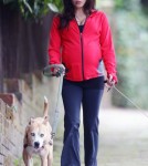 Pregnant Jenna Dewan Walks Her Dogs In London