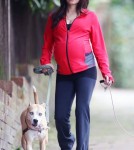 Pregnant Jenna Dewan Walks Her Dogs In London