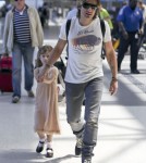 Keith Urban and Sunday Rose Departing On a Flight At LAX