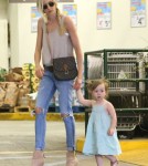 Exclusive... Kimberly Stewart & Daughter Delilah Grocery Shopping At Whole Foods