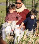 Exclusive... Ricky Martin Takes His Boys To The Park