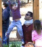 Exclusive... Ricky Martin Takes His Boys To The Park