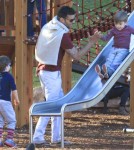 Exclusive... Ricky Martin Takes His Boys To The Park