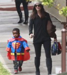 Semi-Exclusive... Sandra Bullock Picks Up Her Mini Superman