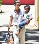 Sandra Bullock Picks Louis Up From School