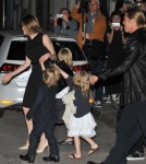 Brad & Angelina Take The Kids Out For Sushi