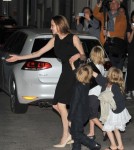 Brad & Angelina Take The Kids Out For Sushi
