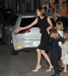 Brad & Angelina Take The Kids Out For Sushi