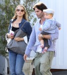 Exclusive... Elizabeth Berkley & Family Leaving The Bretwood Mart