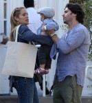 Exclusive... Elizabeth Berkley & Family Leaving The Bretwood Mart