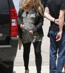 Pregnant Fergie Heads To The Studio