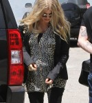 Pregnant Fergie Heads To The Studio