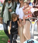Kourtney Kardashian & Kids Out With A Friend In Los Angeles