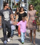 Mark Wahlberg & Family Attend A Party