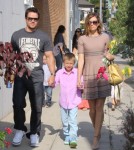 Mark Wahlberg & Family Attend A Party