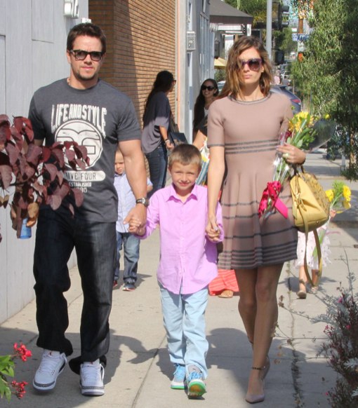 Mark Wahlberg & Family Attend A Party