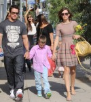 Mark Wahlberg & Family Attend A Party