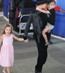 Semi-Exclusive... Nicole Richie & Kids Land At LAX Airport