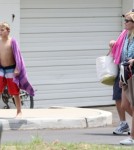 Exclusive... Reese Witherspoon Takes Deacon To The Pool