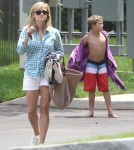 Exclusive... Reese Witherspoon Takes Deacon To The Pool