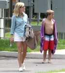 Exclusive... Reese Witherspoon Takes Deacon To The Pool