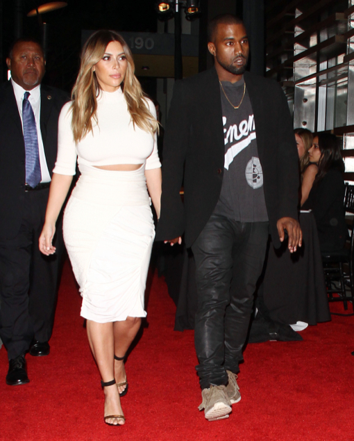 Kim Kardashian and Kanye West at The Dream For Future Africa Foundation Gala in LA