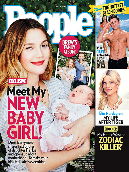Drew Barrymore Debuts Frankie on the Cover of People Magazine