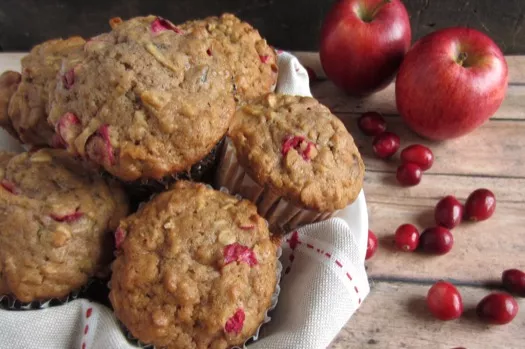 Cranberry Apple Oatmeal Muffins