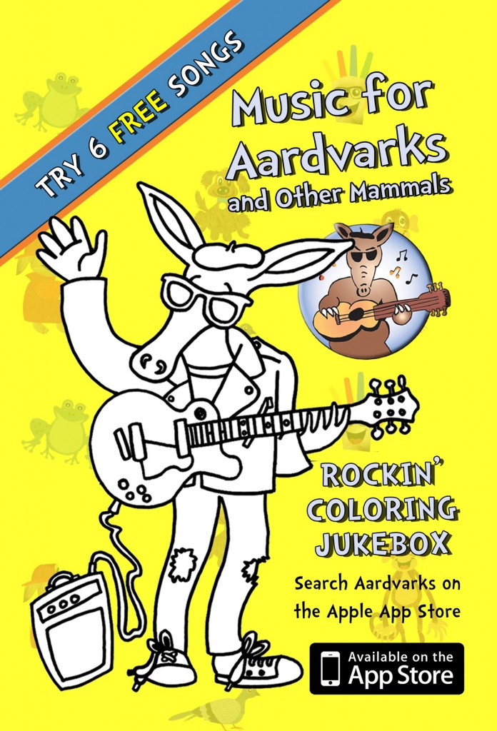 Celeb Baby Review – Revolutionary Music for Aardvarks Coloring Jukebox App by David Weinstone