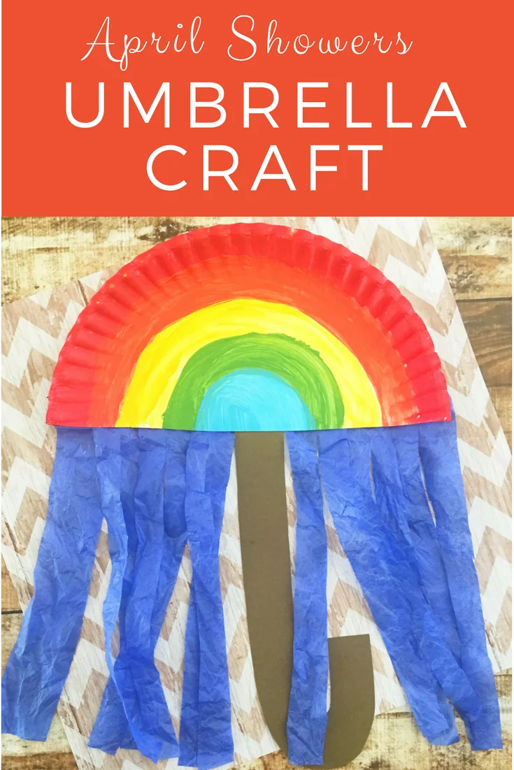 April Showers Umbrella Craft For Kids