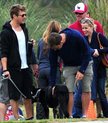 Reese Witherspoon and Ryan Phillippe’s at Deacon’s football match