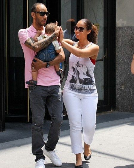 Alicia Keys and Swizz Beatz take baby Egypt Out in NYC